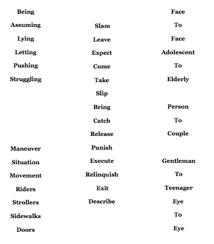 Oulipost 23: Inventory